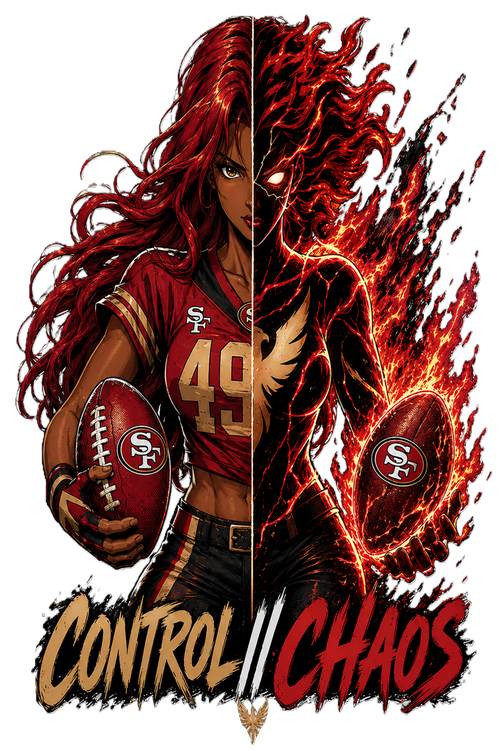 Dual-Jean Grey/D Phoenix - Short sleeved 49ers Sports T shirt