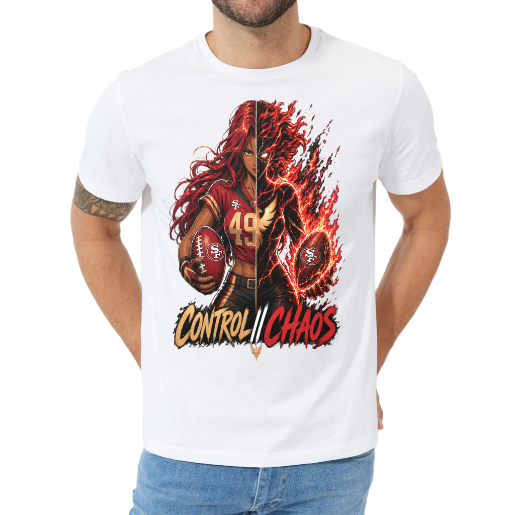 Dual-Jean Grey/D Phoenix - Short sleeved 49ers Sports T shirt