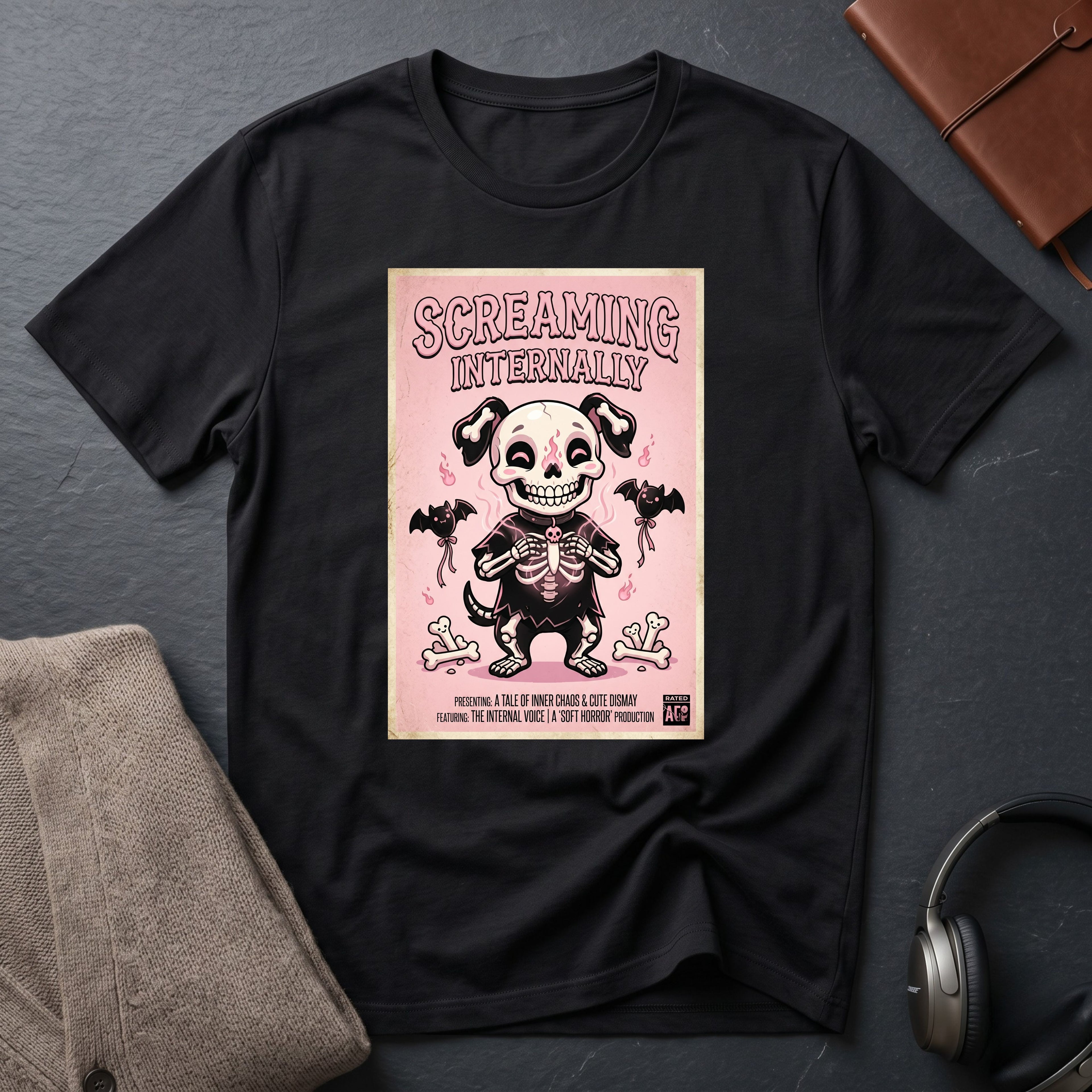 💀 Screaming Internally Card™ T-Shirt