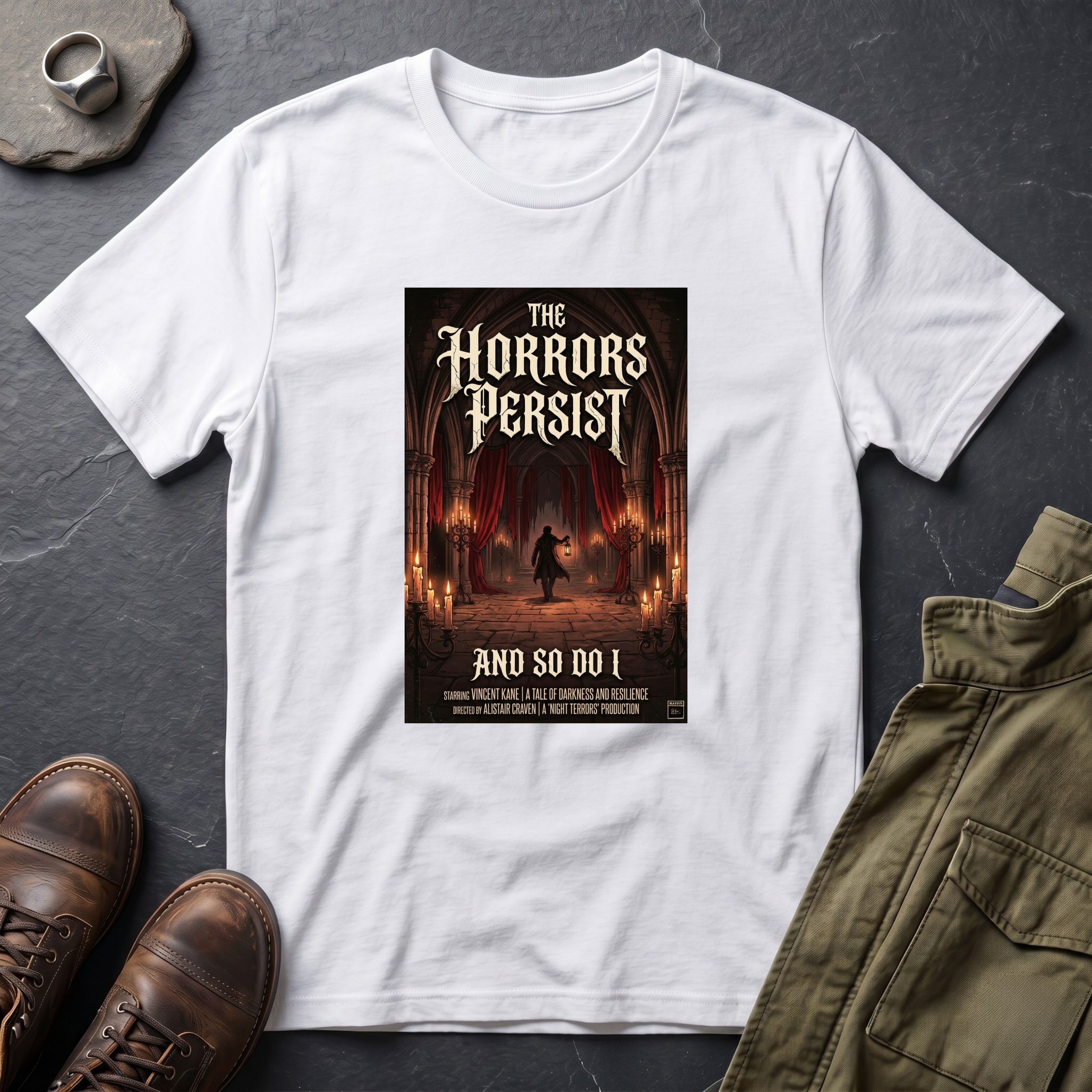 🕯️ The Horrors Persist™ T-Shirt